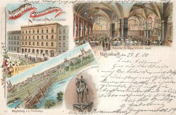 Magdeburg Wilhelm Reichardt Kaiserhalle Kaiser-Wilhelm-Denkmal