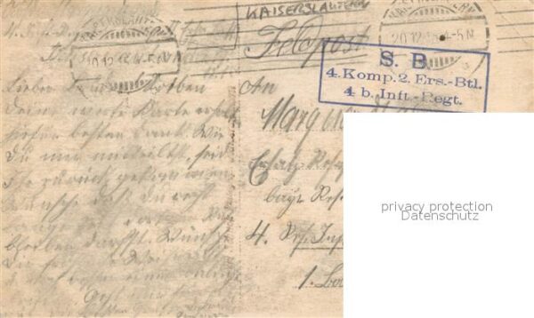 Kaiserslautern s. B. 4. Komp. 2 ERs.-Btl. 4 b Inft.-Regt. – Bild 2