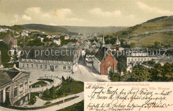 Bad Langenschwalbach Blick von Villa Werner