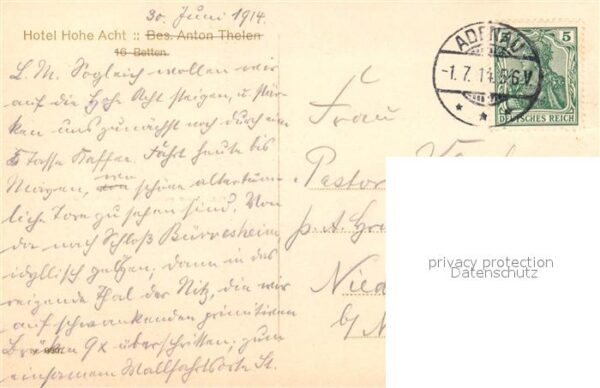 Adenau Ahrweiler Rheinland-Pfalz Berghotel Hohe Acht Kaiser-Wilhelm.Turm Erfrisc – Bild 2
