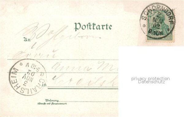 Schorndorf Wuerttemberg Weinkeller Kirche Schulhaus Festungsturm Litho – Bild 2