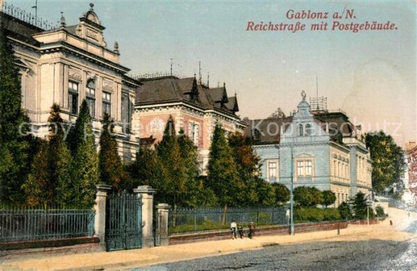 Gablonz Neisse Tschechien Reichstrasse Postgebaeude
