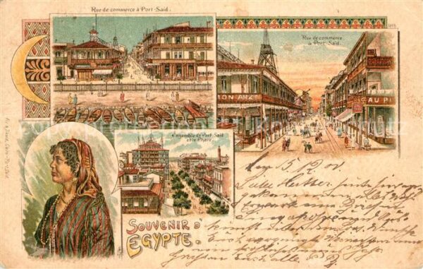 Port Said Rue de commerce Phare