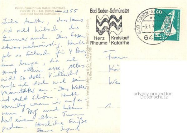 Bad Soden-Salmuenster Privat-Sanatorium Haus Raphael – Bild 2