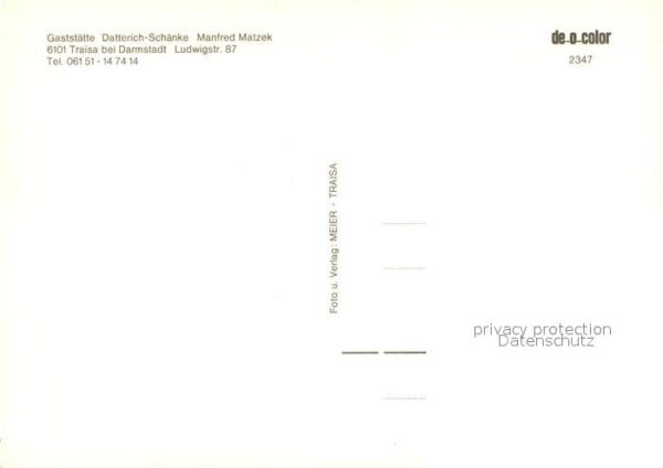 Traisa Darmstadt Gaststaette Datterich-Schaenke – Bild 2