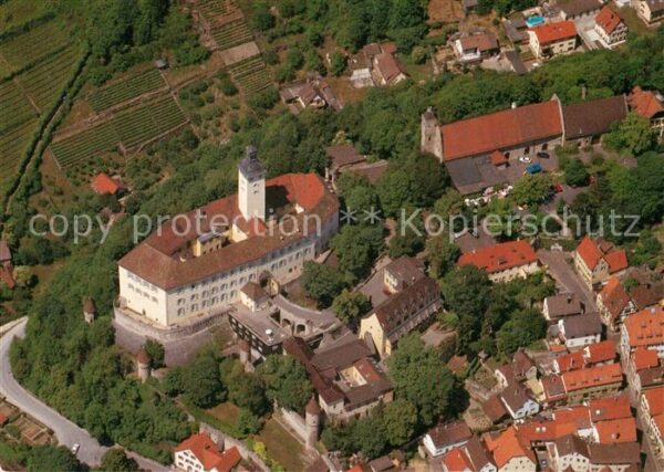 Gundelsheim Neckar Schloss Horneck Fliegeraufnahme