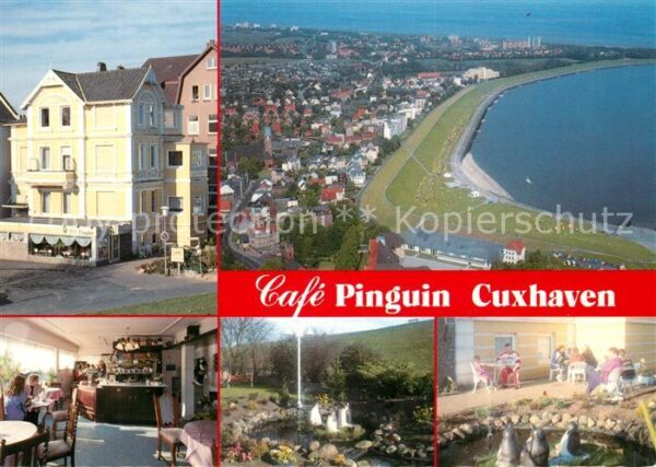 Cuxhaven Nordseebad Cafe Pinguin Fliegeraufnahme Villa Seeblick