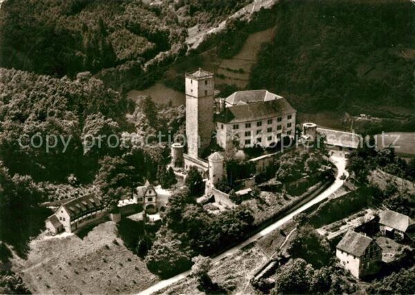 Neckarmuehlbach Burg Guttenberg Fliegeraufnahme
