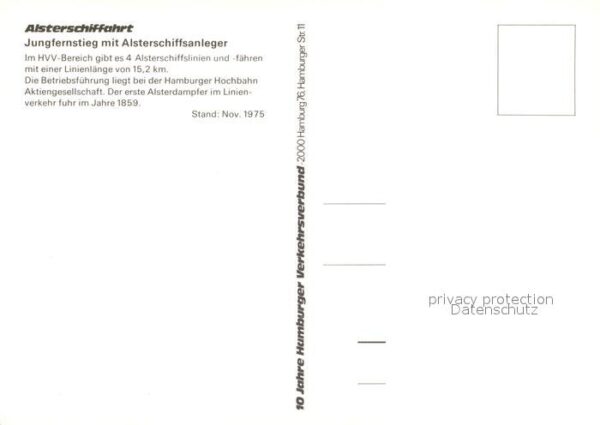 Hamburg Jungernstieg Alsterschiffsanleger Fliegeraufnahme – Bild 2