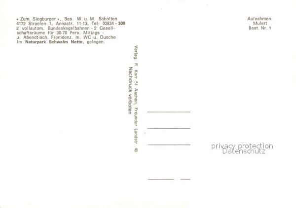Straelen Gasthaus Zum Siegburger – Bild 2