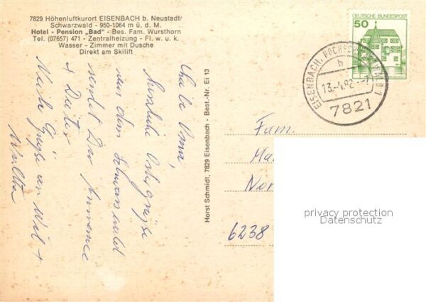 Eisenbach Schwarzwald Hotel-Pension Bad – Bild 2