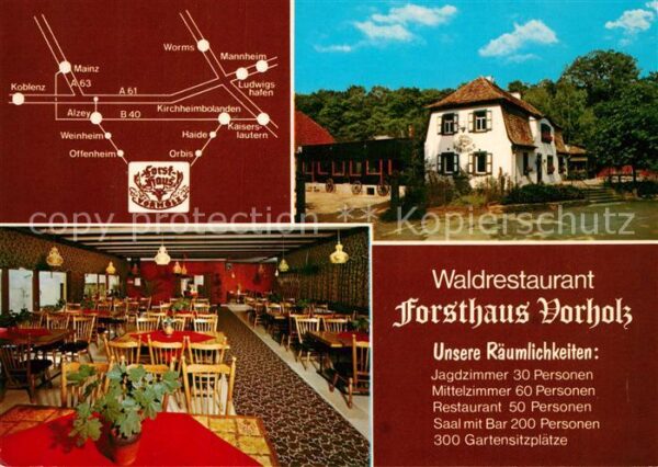 Offenheim Rheinhessen Waldrestaurant Forsthaus Vorholz