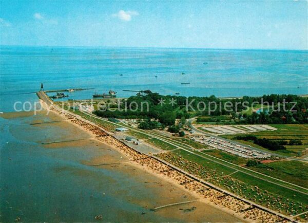 Cuxhaven Doese Nordseebad Strandbad Kugelbake Fliegeraufnahme