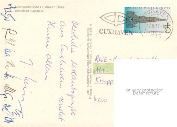 Cuxhaven Doese Nordseebad Strandbad Kugelbake Fliegeraufnahme – Bild 2