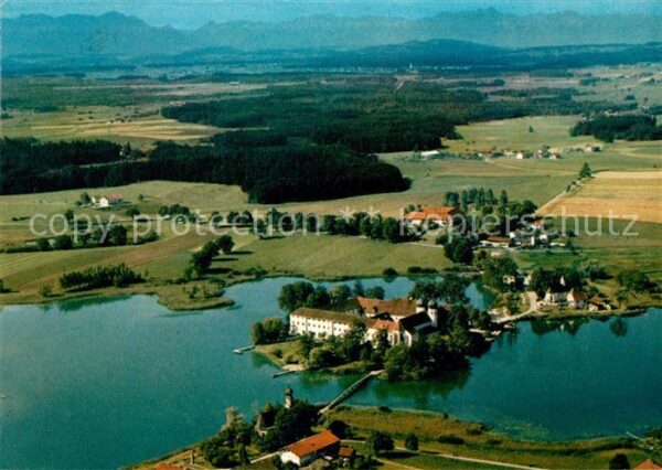 Seeon-Seebruck Inselschloss Fliegeraufnahme