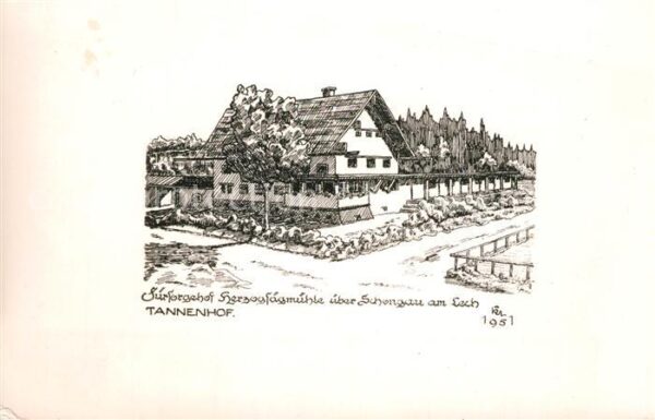 Schongau Herzogsaegmuehle Tannenhof Kuenstlerkarte