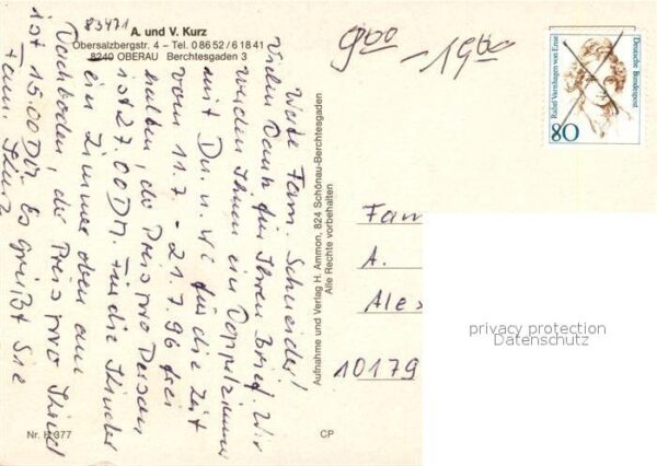 Oberau Berchtesgaden A. und V. Kurz Wohnhaus – Bild 2