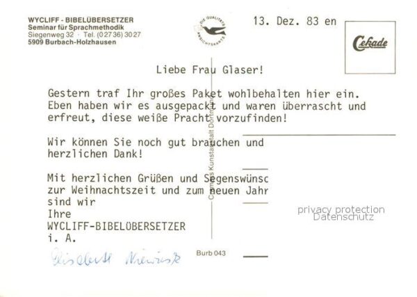 Holzhausen Burbach WYCLIFF Bibeluebersetzer Seminar – Bild 2