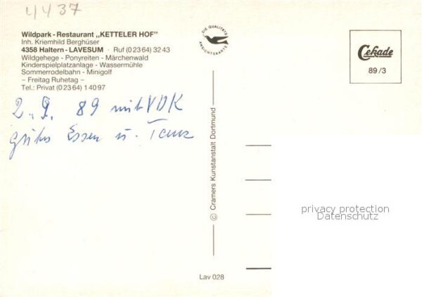 Lavesum Wildpark Restaurant Ketteler Hof – Bild 2