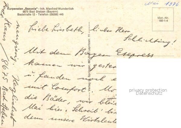 Bad Steben Kurpension Saxonia – Bild 2