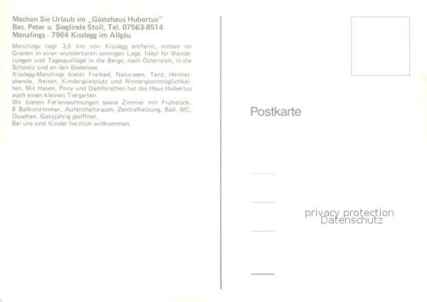 Kisslegg Gaestehaus Hubertus Ponny – Bild 2