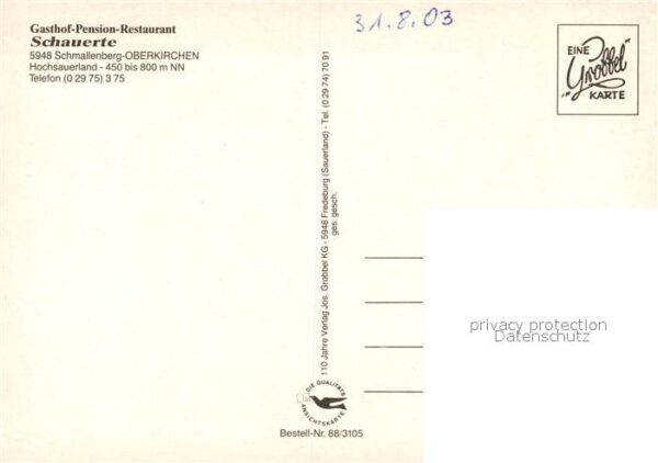 Oberkirchen Sauerland Restaurant Pension Schauerte – Bild 2