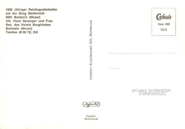 Beilstein Mosel Burg Metternich Reichsgrafenkeller – Bild 2