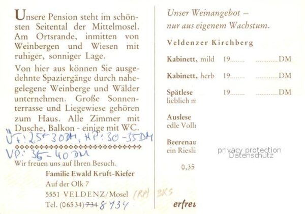 Veldenz Pension Weingut Restaurant – Bild 2