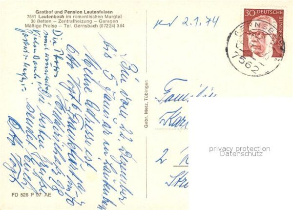 Lautenbach Gernsbach Gasthaus Pension Lautenfelsen – Bild 2