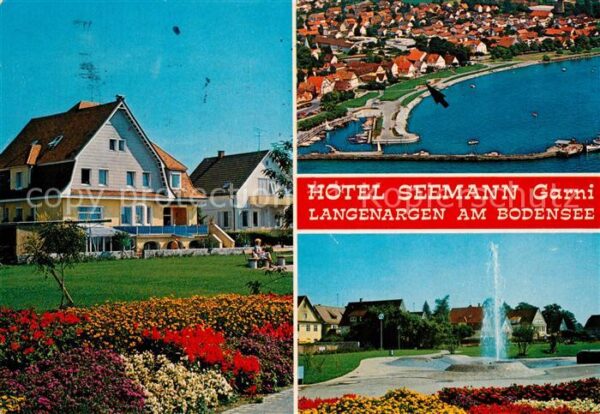 Langenargen Bodensee Hotel Seemann Garni Fliegeraufnahme