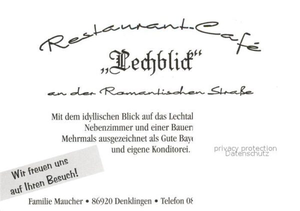 Denklingen Oberbayern Restaurant Cafe Lechblick – Bild 2