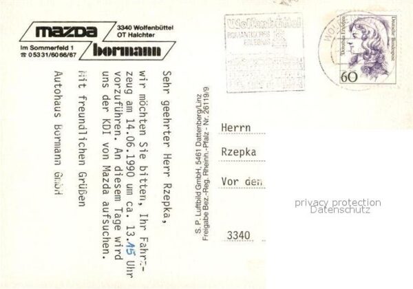 Wolfenbuettel Fliegeraufnahme Mazda-Bormann – Bild 2