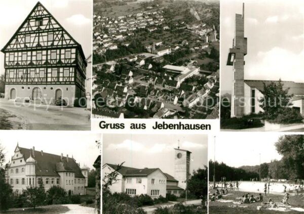 Jebenhausen Fachwerk Fliegeraufnahme Freibad