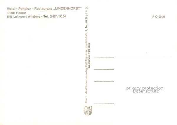Wirsberg Hotel Pension Restaurant Lindenhorst – Bild 2