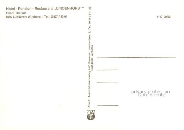Wirsberg Hotel Pension Restaurant Lindenhorst – Bild 2