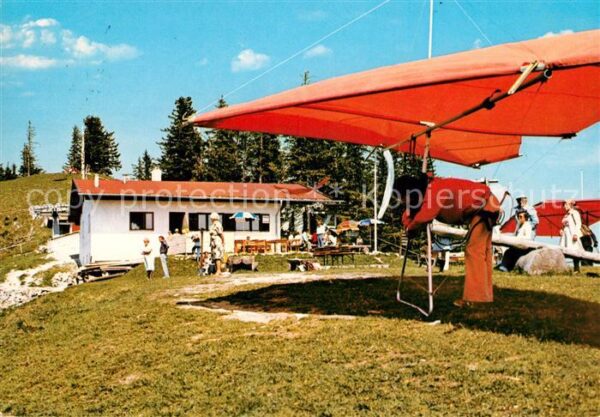 Ruhpolding Gipfelgaststaette Unternberg Drachenflugplatz