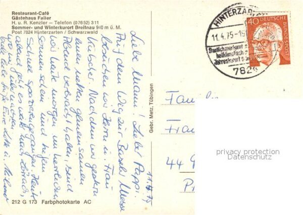 Breitnau Restaurant Cafe Gaestehaus Faller Fam. Kenzler – Bild 2