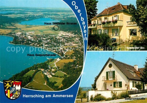 Herrsching Ammersee Fliegeraufnahme Seepartie Seepromenade Seefelder-Str.