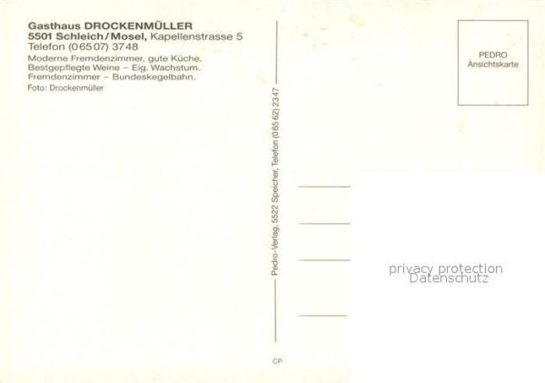 Schleich Fliegeraufnahme Mosel Gasthaus Drockenmueller – Bild 2