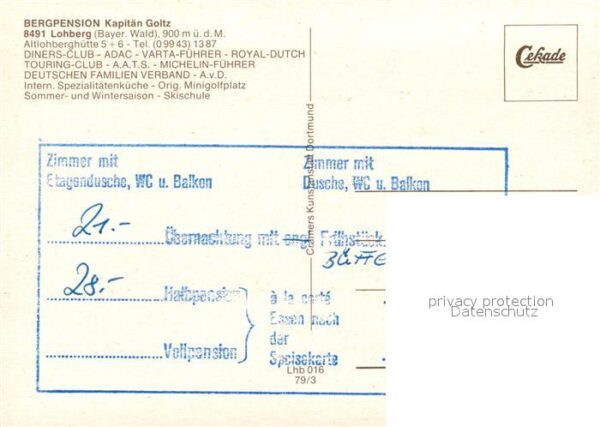 Lohberg Lam Bergpension Kapitaen Goltz – Bild 2
