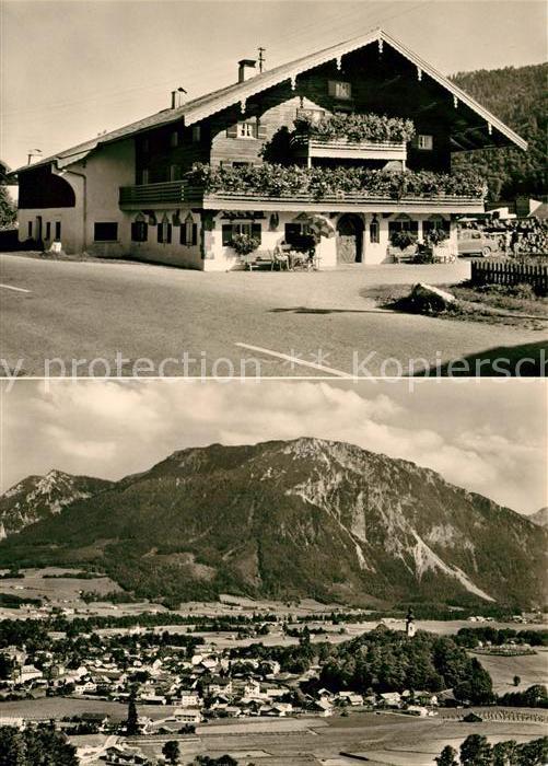 Ruhpolding Fliegeraufnahme Haus Menkenbauer