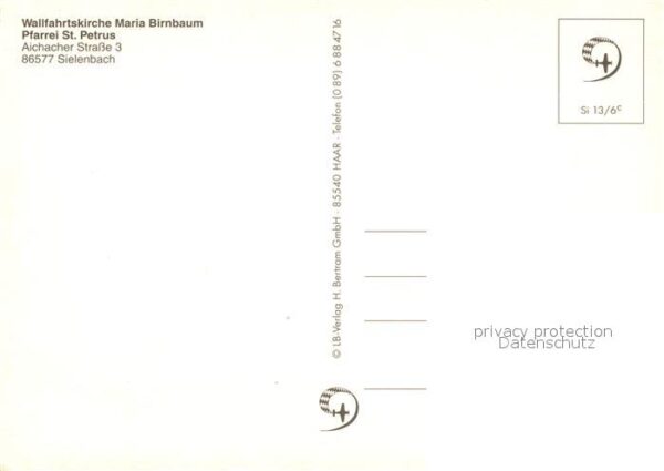 Sielenbach Fliegeraufnahme Wallfahrtskirche Maria Birnbaum – Bild 2