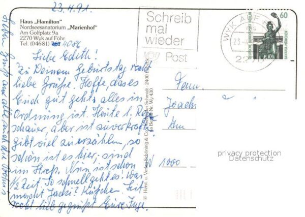Wyk Foehr Haus Hamilton Sanatorium Marienhof – Bild 2