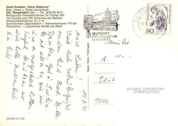 Weigendorf Oberpfalz Hotel Pension Haus Hubertus – Bild 2