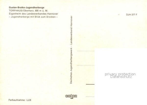 Torfhaus Harz Gustav Bratke Jugendherberge – Bild 2