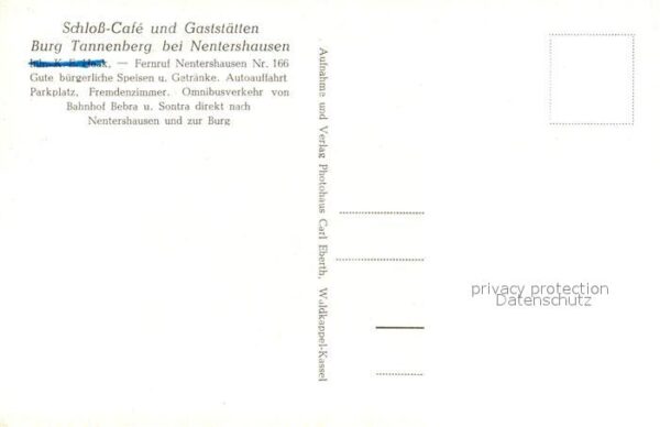 Nentershausen Hessen Schloss Cafe Gaststaette Burg Tannenberg – Bild 2
