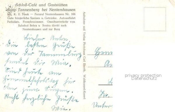 Nentershausen Hessen Schloss Cafe Gaststaette Burg Tannenberg – Bild 2