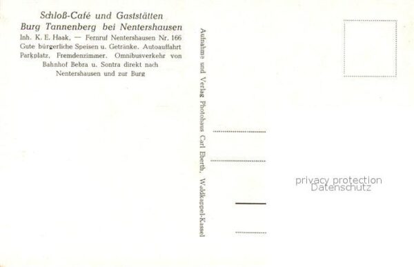 Nentershausen Hessen Schloss Cafe Gaststaette Burg Tannenberg – Bild 2