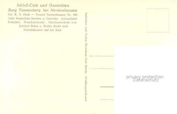 Nentershausen Hessen Burg Tannenberg Schloss Cafe Gaststaetten – Bild 2
