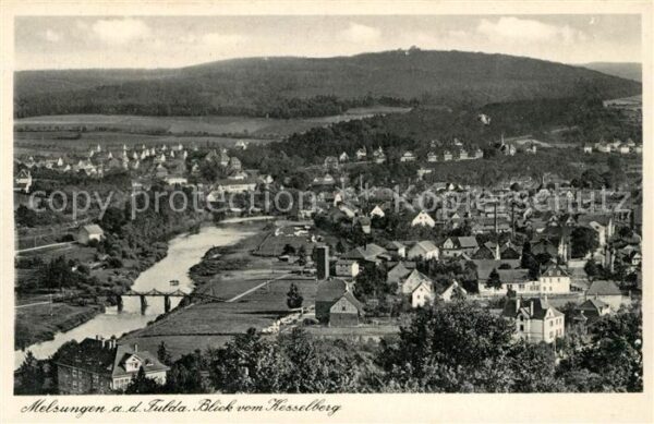 Melsungen Fulda Blick vom Kesselberg